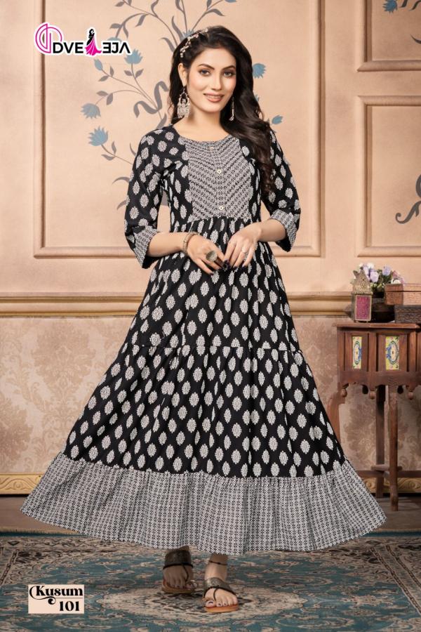 Dveeja Kusum Designer Long Anarkali Kurti Collection